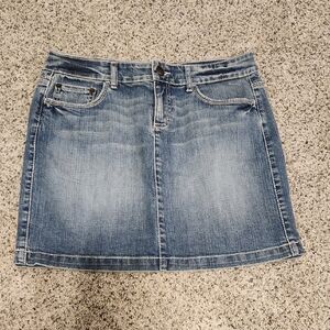 Tommy Hilfiger Faded Blue Denim Mini Skirt